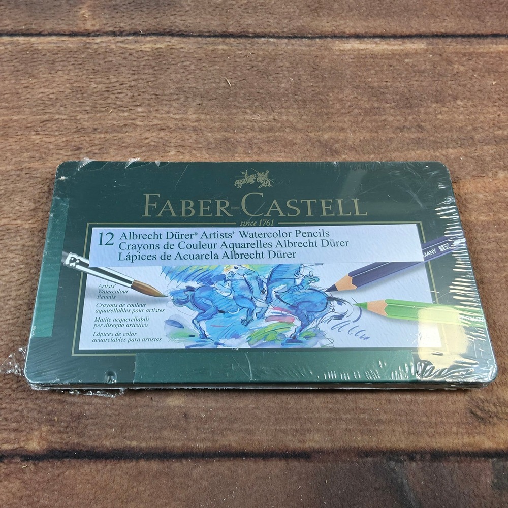 Faber-Castell Watercolor Pencils 12ct Green New Albrecht Durer Artists Tin Set